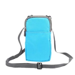 NG65D Portable Sports 3 Pockets 2 Zippers Wallet Case Belt Clip Bag Phone Bag Mobile Phones Pouch Phone Waist Pouch Smartphone Bag