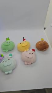 Sumikko Gurashi Plush Keychain Set Of 6 Kawaii Round Stuffed Ball Charms Shirokuma Tonkatsu Penguin Neko Tokage Soft Bag Pendant for Backpack Purse Collection
