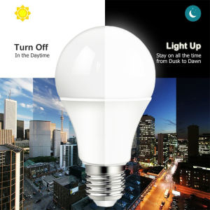 VIVOLILV 2-3 Days Delivery⚡️Led Light Bulb Dusk To Dawn Sensor Light Bulb E27 5W/9W/12W ON/OFF Light Sensor Bulb Suitable For Ceiling CorridorsCourtyardsAnd Residential Areas