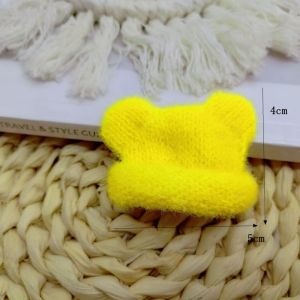 LINSBAYWU Handmade Materials Mini Knitted Hats Mini Knitted DIY Doll Decorative Cap Cotton Doll Cap Colorful Knitted Finger Cap BJD Doll
