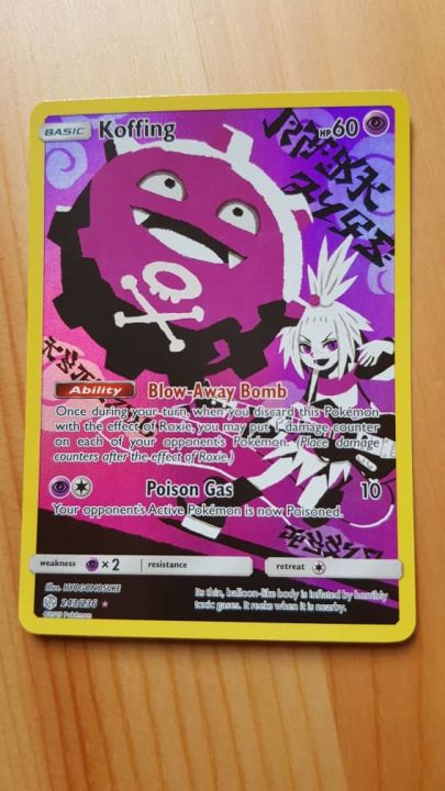 Pokemon TCG Singles (Original PTCG): KOFFING Full Art Secret Rare Holo c/w  Ultra Pro perfect fit, acid free sleeves & BCW toploader | Lazada