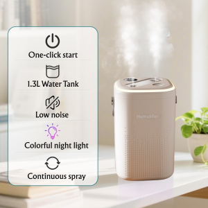 ONEHOME 4L Air Humidifier Purifier Diffuser Home Mist Maker Aroma Diffuser Essential Smart Touch Control Air Diffuser Fragrance Machine Humidifier Bedroom Household Home Living Toilet Deodorant Fresh Air dottera essential Oil