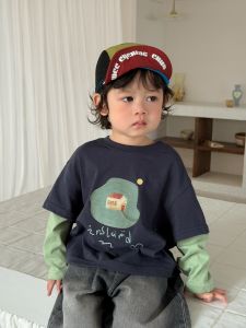 Childrens clothing Korean style autumn outfits baby autumn outfits 2026 Childrens clothing childrens plaid vest boys jeans set
