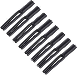 Cable Pants Speaker Wire Pants Jacket Y Boot ( ⌀ 9MM-2x 3.5MM 8PACK Black) Dressing Up/Protecting/DIY Your Speaker Cables DIN to RCA Cables