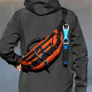 OOG Large Capacity Fishing Tackle Bags Waterproof Multi Layer Fishing Lure Bag Camping Travel Zipper Pocket Fishing Waist Bag Men Women
