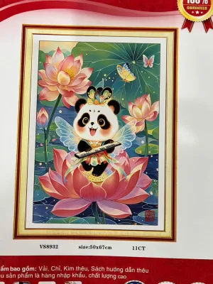 Tranh thêu chữ thập 12 vị thần hoa - kích thước 50 * 67 (tranh thêu kín)