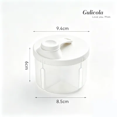 Gulicola Milk Powder Box Baby Portable Food Storage Box Moisture-proof Sealed Rotating Four-compartment Box