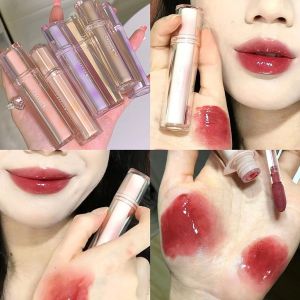 3D Crystal Lip Gloss Waterproof Long Lasting Non Stick Nude Lip Glaze High Quality Mirror Surface Lip