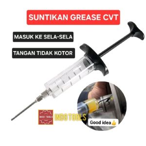 Suntikan Gemuk Alat Pompa Grease CVT Mudah Bersih Masuk Ke Sela-Sela MESIN Tangan Tidak Kotor