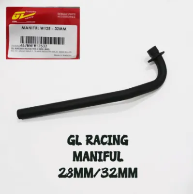 GL RACING WAVE125 RACING TOP PIPE // MANIFUL MANIFOLD PIPE MUFFLER EXHAUST EKZOS STAINLESS STEEL 28MM 32MM WAVE125R