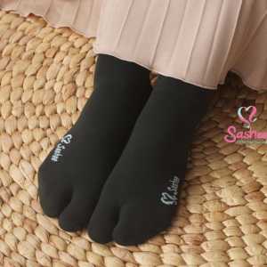 IVLOVE - Kaos Kaki Sashee Jempol Polos Wanita Musllimah Kaos Kaki Artis Model Basic Bahan nylon Spandek Nyaman