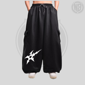 Newbie Authentic Baggy Fleece Balon Pants Motif Campuran Celana Panjang Cargo Balon Terlaris