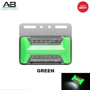 Truck Lori LED Side Lamp LED Lori Lorry 24V Double Colorful Side Light Marker Aksesori Lori Lampu (H Type)