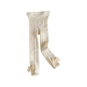 Cotton Leggings for Little Girls Lightweight Stretchy Design Baby Tights Soft Breathable Mesh Detail Play Bottoms