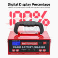 HOTSPEED Battery Charger 12v 24v Japan For Car Original Heavy Duty Fast Charging Universal Smart Pulse With Handle. 