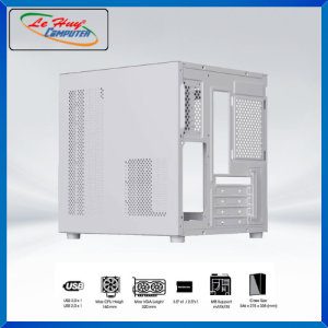Vỏ Máy Tính COOLERPLUS CUBIC BL82 (Black)/ WT86 (White) - Hàng Chính Hãng