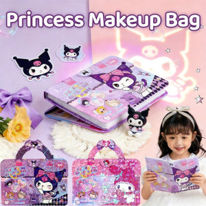 DIY Dress Up Princess Makeup Bag Toy Set Sticker Book Quiet Busy Bag for Girls Gift
