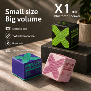 BLM: Mini Bluetooth Speaker X1 with 360° Stereo Sound and 2.5 Hours Playtime Available in Green and Yellow