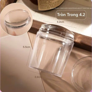 Con dấu in móng tay - đầu in nail silicone tạo phen đầu móng loại 1 trong suốt chất mềm chuyên dụng(tặng kèm tấm gạt)