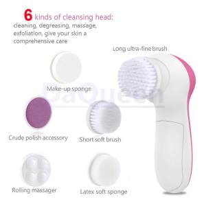 【Msia Stock】3D Double Sides Silicone Facial Cleansing Brush Face Cleaning Make Up Removing Massage Soft Hair Brush Acne Pimple Remover Blackhead Clean Massage Tools| DaQueen