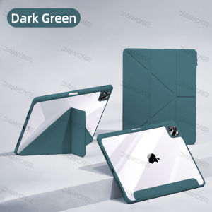 Acrylic Clear iPad Case For iPad Pro 11 13 M5 M4 Air 13 M2 M3 iPad 7/8/9th 10.2 10th 10.9 11th (A16) 11Air 11 M2 M3 Air 4 Air 5 10.9 Pro 11 2nd 3rd 4th 5/6th Air 2 Pro 9.7 2018-2022 Pro 12.9 Mini 6 Mini 7 A17 Pro 8.3 Tablet Smart Y-fold Cover