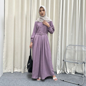 Gamis Dewasa Polos Dress Muslim Wanita Remaja Kondangan Mewah Elegan Simpel Terbaru Lebaran Syari