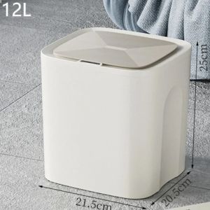 FFBH Smart Waste Bins Motion Sensor Trash Can 12L Waterproof ABS PP Touchless Electronic Garbage Bin for Bathroom Kitchen H8M4T