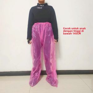 One -Time Rain Celana dan Kaki Tebal Outdoor Waterproof Celana Hujan Plastik Jas hujan