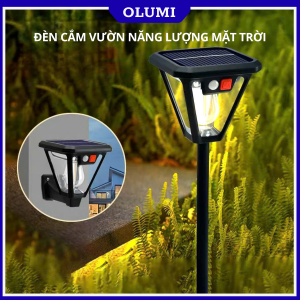 Đèn Cắm Vườn Năng Lượng Mặt Trời 3 Chế Độ Sáng Cảm Biến Chuyển Động Người Chống Nước