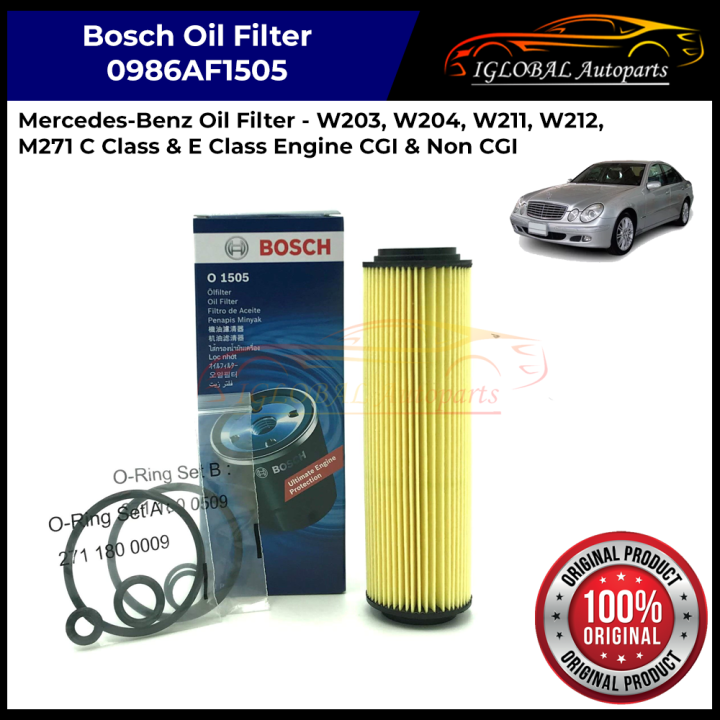 Bosch Oil Filter 1505 for Mercedes Benz W203 W204 W211 W212