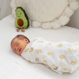 Le Petit Society Organic Newborn Baby Swaddle - Avocado