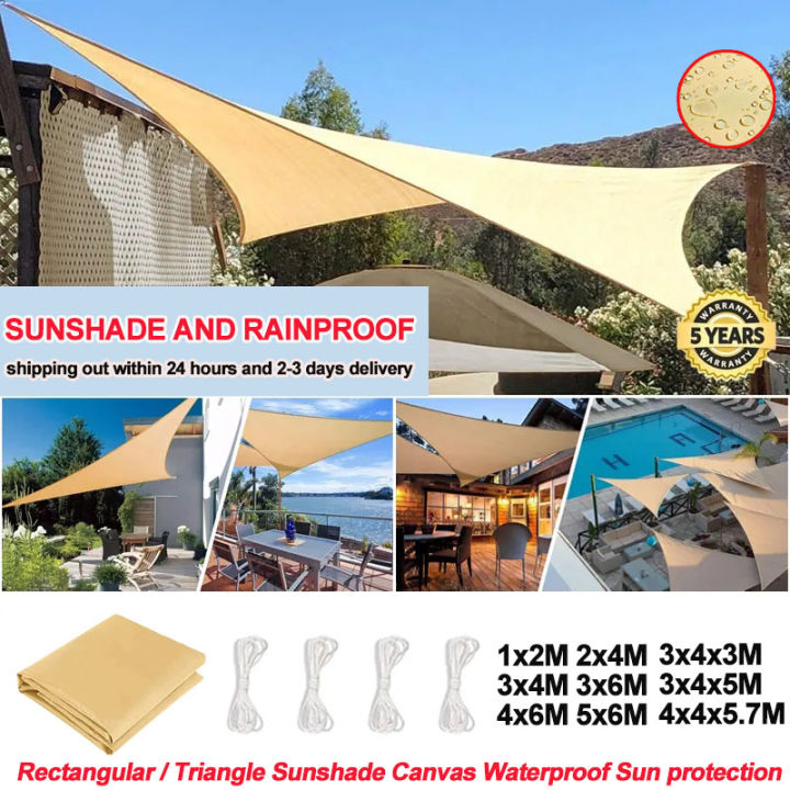 【Free Shipping】Waterproof Rainproof Sun Shade Sail Balcony Bonsai ...