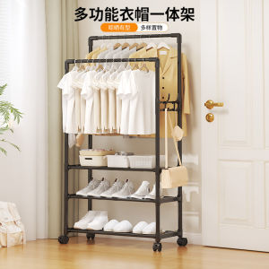 Simple multi-functional integrated shoe and hat rack home bedroom storage rack drying rack coat rack