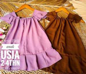 Dress Anak Model Fuji Amena 2Tahun 3Tahun 4Tahun Bahan Crinkle Ready Warna Warni Cocok Untuk Acara Pesta Ulang Tahun Bisa COD Bayar Ditempat Gratis Ongkir Adem Lembut Tidak Mudah Kusut Bergaransi  Tidak Repot Simple Minimalis Termurah Terlaris