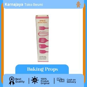 Spatula Silicon Tahan Panas Per Set Isi 5 Pcs - Sutil Teflon untuk Dapur - Kitchenware