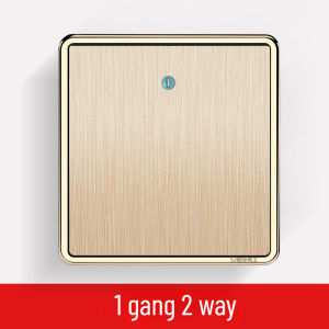 Công Tắc Tường Chống Cháy Ổ Cắm Năm Lỗ Loại 86 Ổ Cắm Công Tắc Vàng Chải