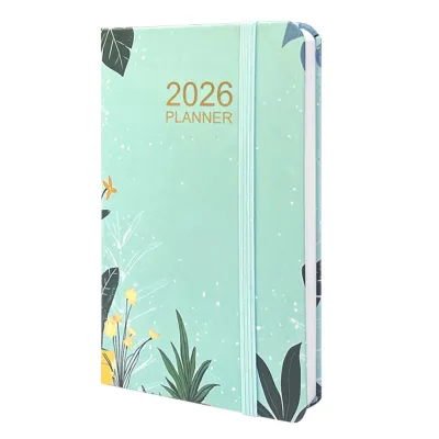 JESSLILY Weekly and Monthly 2026 Pocket Planner Jan.2026 - Dec.2026 A6 Academic Planner High Quality Agenda Pocket Calendar 2026
