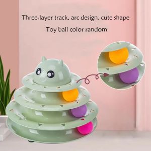[COD]Mainan Kucing Play Toy Tower Mainan interaktif Kucing bola track 3 tingkat
