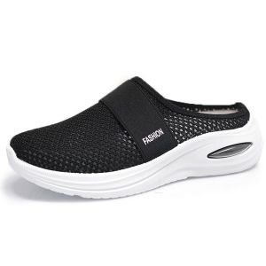 Free Shipping 2026 Spring/Summer New Mesh Half-Slipper WomenS Shoes Breathable Air-Cushioned Slip-Ons For Outdoor Wear Mom Shoes
