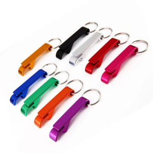 1PCS Creative Multifunctional Aluminum Alloy Beer Keychain Bottle Opener