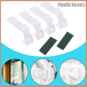 Pinellia flowers 2 4ชิ้นตัวยึดม่านปรับความยาวได้สำหรับเปลี่ยนที่ยึดผ้าม่าน