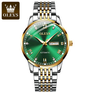 [Three-year Warranty] OLEVS Mechanical Watch For Mens Water Proof Luminous Week Calendar Stainless Steel Watch Authentic Guarantee