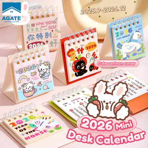 2026 Calendar Table Desk Calendar Malaysia Coil Cute Color Small Kalendar Horse Kalendar Dinding