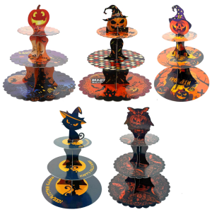 Layering specters bí ngô thiết kế khay bánh dùng một lần cho Halloween bên và Lễ Hội Nhà decors