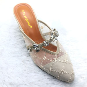 Sendal Pesta Wanita Mewah Pernikahan Elegan Merk Purple Shoes