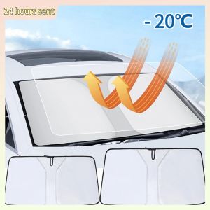 【COD】Upgraded Thickened Car Windshield Sunshade Blocks / Foldable Anti UV Rays Sun Visor Protector / Easy Installation Detachable Front Window Sunshade Covers / Car Accessories
