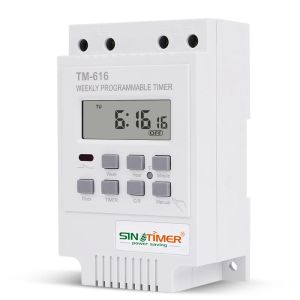 (In stock) SINOTIMER 30AMP Weekly Programmable Digital TIME SWITCH Relay Control Timer 220V Din Rail Mount