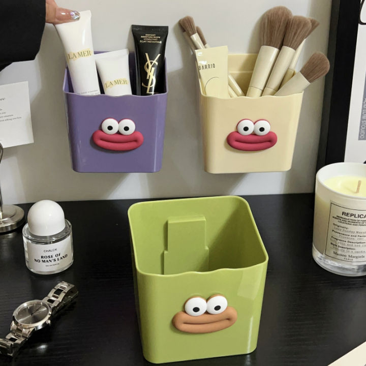 Cute Big Mouth Pen Holder Wall-mounted Remote Control Container Desktop ...