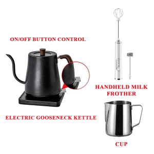 Lahome Ketel Gooseneck Tuang Di Atas Ketel Kopi Seduh Listrik Ketel Penuangan Listrik Kontrol Suhu Presisi 12 jam Fungsi Tetap Hangat Es Kopi Americano Mendidih Air Ketel Pemanas Gooseneck Kettle Pour Over