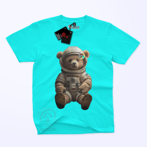 Baju Kaos Atasan Anak Laki - Laki Motif Beruang Astronot Keren - Kaos Anak Motif Keren / Kaos Boneka Beruang V2